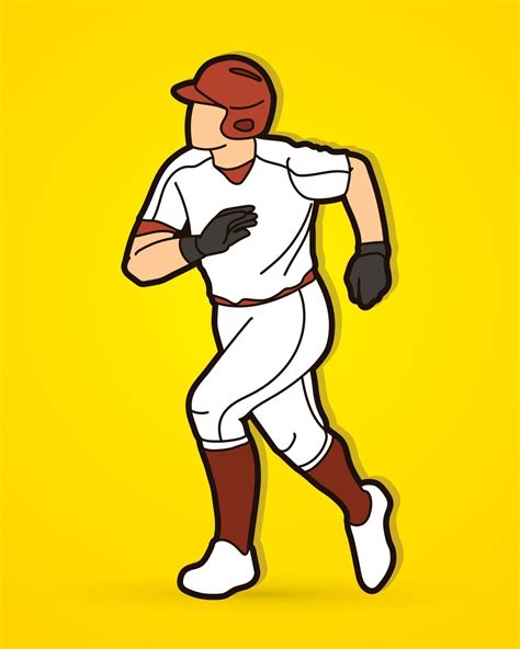 Baseball Player Running 2004735 Vector Art At Vecteezy