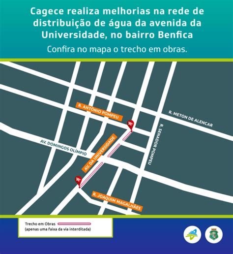 Cagece realiza melhorias na rede de água da Avenida da Universidade no