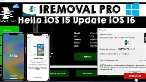 BYPASS HELLO IOS 15 UPDATE IOS 16 0 2 IRemoval PRO 5 9 WINDOWS