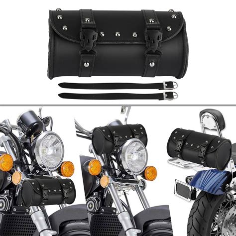 Buy Motorcycle Saddlebags Waterproof Leather Side Storage Tool Pouch