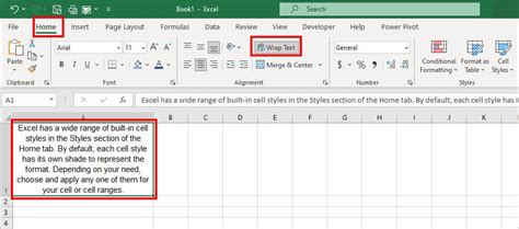 How To Make Paragraphs In Excel