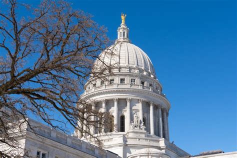 Wisconsin State Capital Building Stock Image - Image of column, capital ...