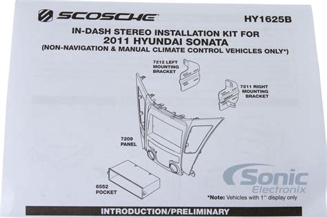 Scosche Hy B Single Din Or Double Din Dash Kit For