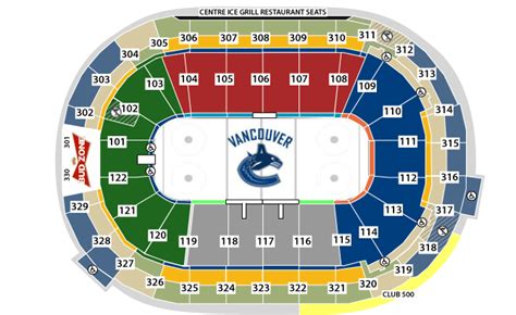 Vancouver Canucks Seating Chart Map Vancouver Canucks Canucks