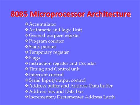 Ppt Microprocessor Architecture Powerpoint Presentation Free