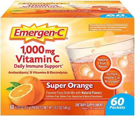 Emergen C 1000mg Vitamin C Powder With Antioxidants B Vitamins And