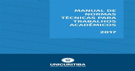 Manual De Normas T Cnicas Para Trabalhos Elementos