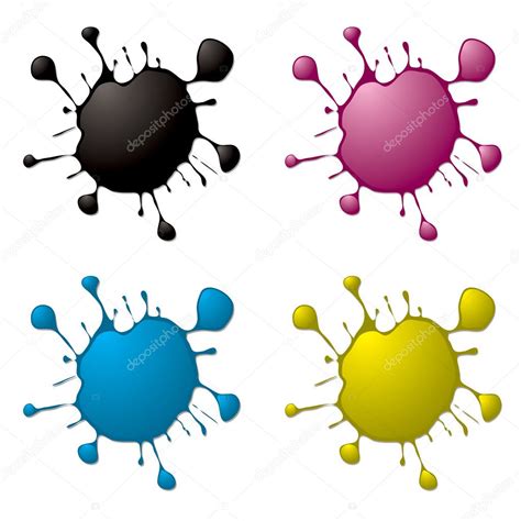 Cmyk Ink Splat Stock Vector Nicemonkey