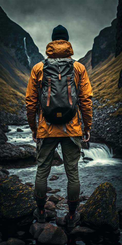 Hiking In Style Hiker Man In Streetwear Inspiring Your Next Adventure