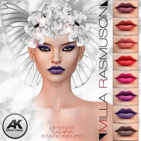 Second Life Marketplace Mrm Hud Demo Samira Lipstick Classic Bento