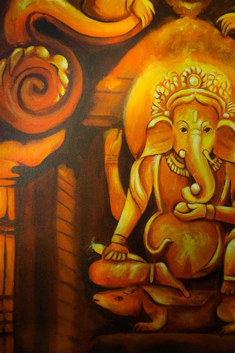 Oil painting of Lord Ganesh