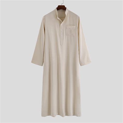 Buy Incerun Muslim Abaya For Men Jubba Thobe Middle East Long Robes