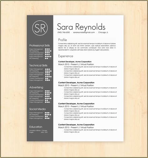 Free Creative Resume Templates Word Of Creative Resume Templates Free ...