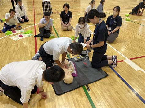 教職員向け、救命救急研修会を実施しました！ 八幡市立男山第三中学校