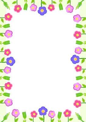 Vibrant Spring Botanical Blank Page Border A Templates By Canva In