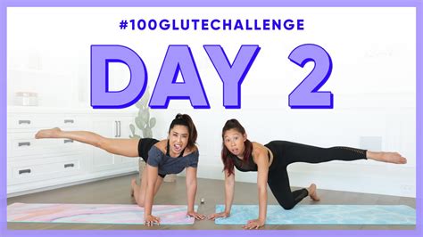 Day 2: Fire Hydrant Kicks! | 100 Glute Challenge w/ my sister - Blogilates