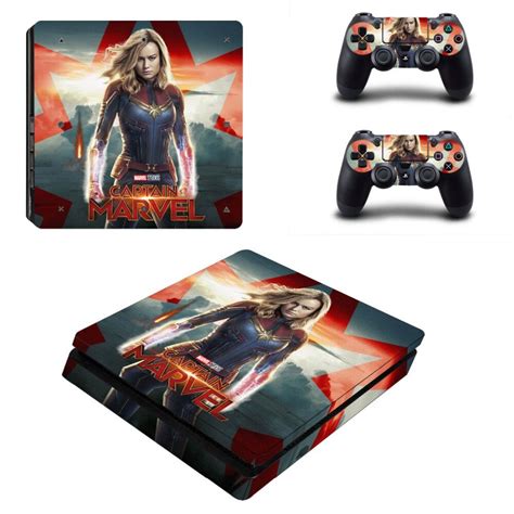 Captain Marvel Ps4 Slim Skin Sticker Vinyl For Playstation 4 Console