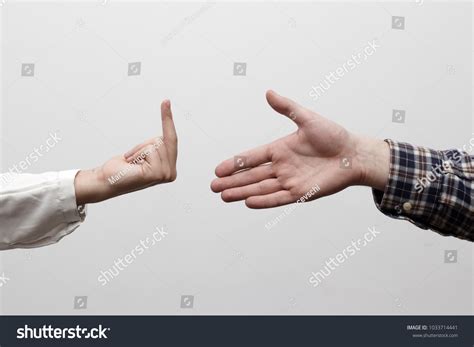 Womans Hand Showing Fuck Gesture Refuses Stock Photo Shutterstock
