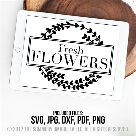 Fresh Flowers SVG Cut File | LZ Cathcart