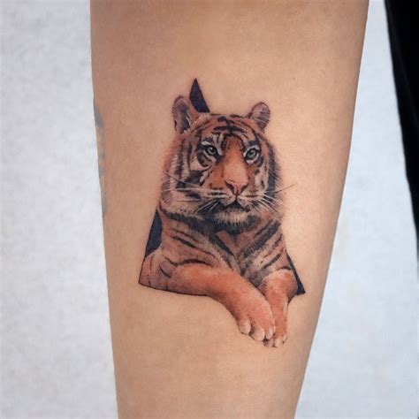 Tatuagem De Tigre - Tatuagem de tigre feminina: 70 ideias incríveis para despertar a coragem