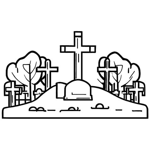 Coloriage Cimetière à imprimer sur ColoriageEnfant