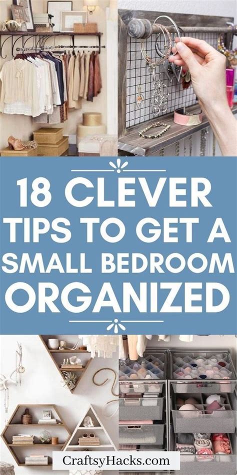 40 Ways To Organize A Small Bedroom Small Bedroom Organization