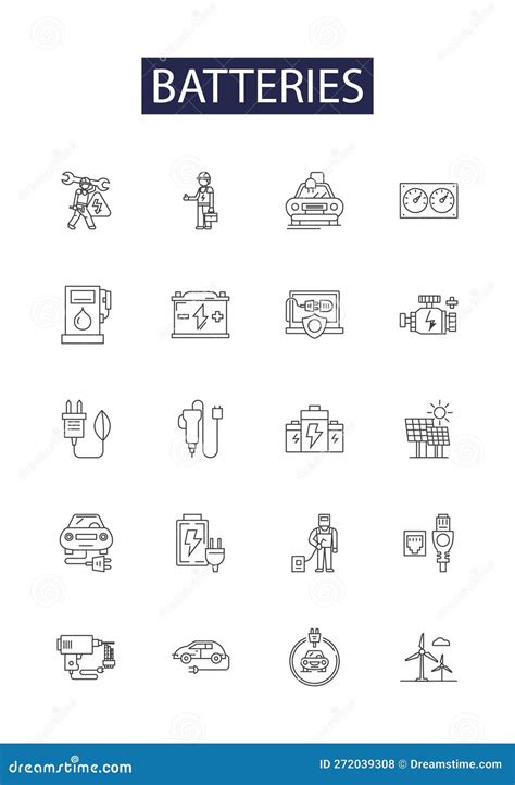 Set Of Batteries Primary Cells Power Bank Vector Cartoondealer