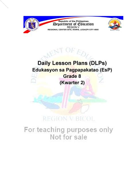 444599209 Daily Lesson Plan In Edukasyon Sa Pagpapakatao Grade 8 2nd Q