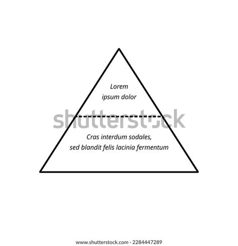 Hierarchy Triangle Template Line Art Style Stock Vector Royalty Free