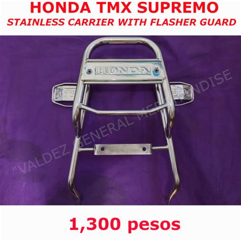 Honda Tmx Supremo Stainless New Carrier With Flasher Guard Lazada Ph