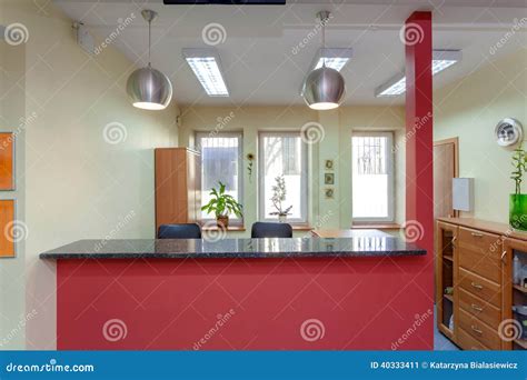 Reception desk stock image. Image of column, entrance - 40333411