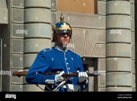 Royal guard near the Royal Palace in Stockholm, Sweden Stock Photo - Alamy