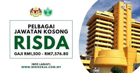 Pelbagai Jawatan Kosong Di RISDA Sesi Mac 2024 Gaji RM1 500 Hingga RM7