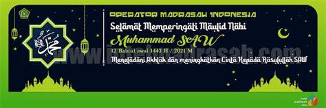 Desain Banner Maulid Nabi Muhammad Saw Coreldraw Cdr 12 Rabiul