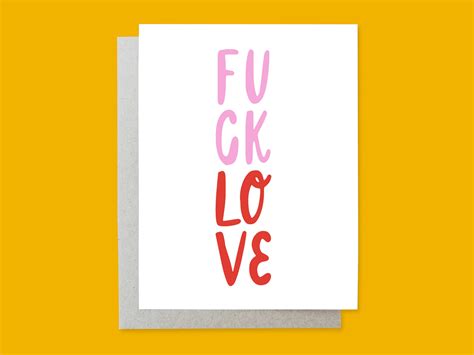 Fuck Love Handlettered Greeting Card Joli Jardin