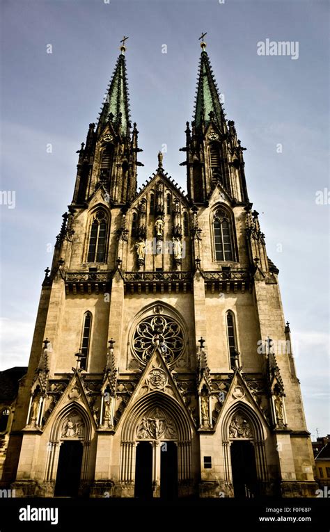 facade of the St. Wenceslas cathedral in Olomouc Stock Photo - Alamy