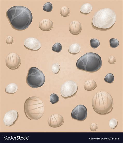 Sand Seamless Pattern With Stones Royalty Free Vector Image