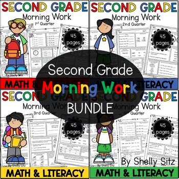 Second Grade Morning Work Bundle Distance Learning By Shelly Sitz