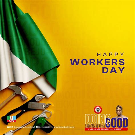 International Workers’ Day: Senator Tokunbo Abiru Celebrates Nigerian
