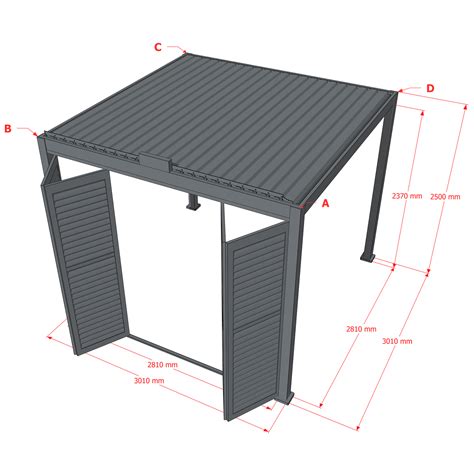 Dreamgarden Pergola Lamellenwand Tropea M Faltwand Anthrazit