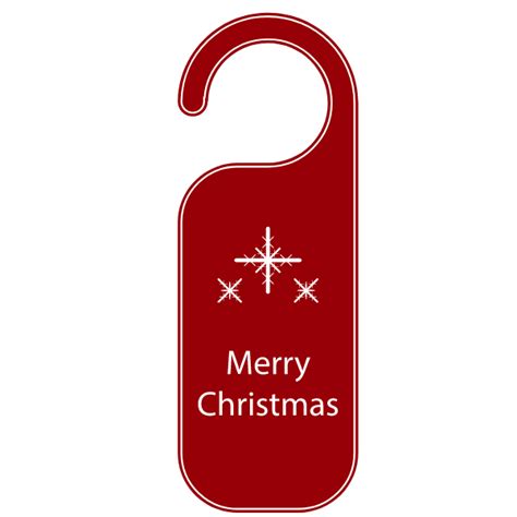 Merry Christmas Door Hanger Free Svg