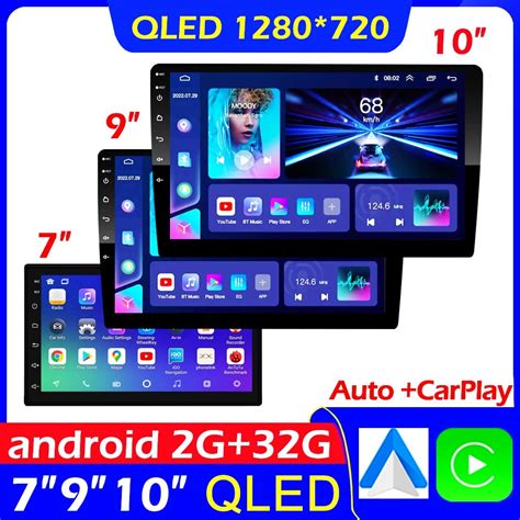 2Din Android 7 9 10 QLED IPS Araba Radyo Autoradio 2 Din Evrensel