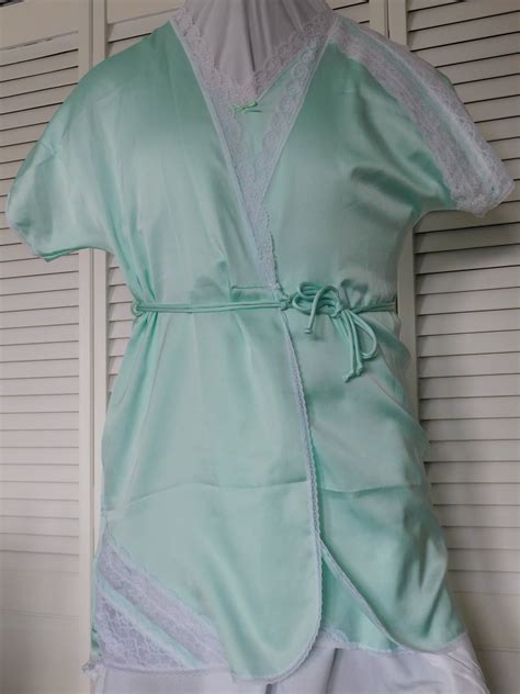 Vintage Lingerie Set Green Etsy