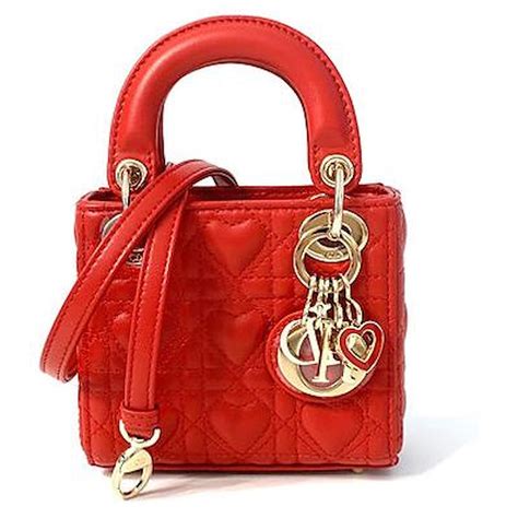 83 Images De Sac Christian Dior Micro Lady Dior Cuir Dagneau Cannage Rouge