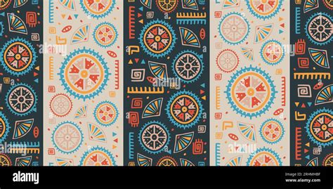 Landscape Decorative Ethnic Style Seamless Pattern Australia Culture