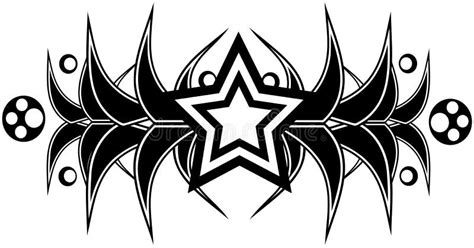 Star Tattoo In Black And White Isolated Stock Photo - Image: 37790110