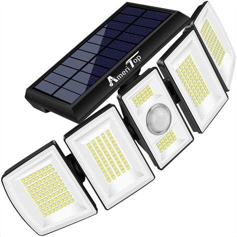 Solar Lights Outdoor,300 LED 7000K - Sensor Lights Wireless,IP65 ...