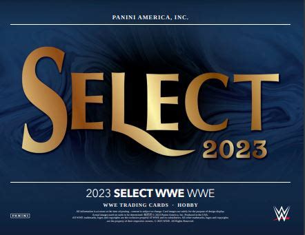 2023 Panini Select WWE Hobby Box Price Release Date Checklist