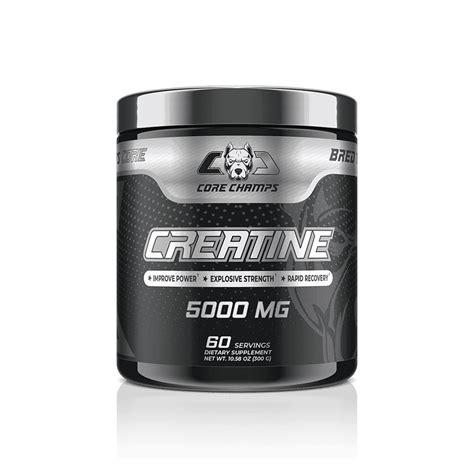 Creatine Monohydrate Powder 5000mg 60 Servings By Core Champs