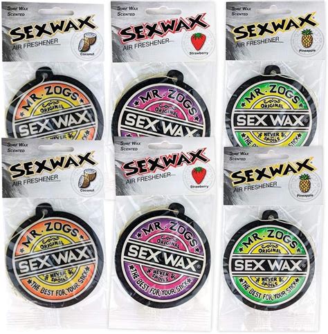 Amazon Sex Wax Mr Zoggs AIR FRESHENER 3 Logo 6 Pack Pineapple